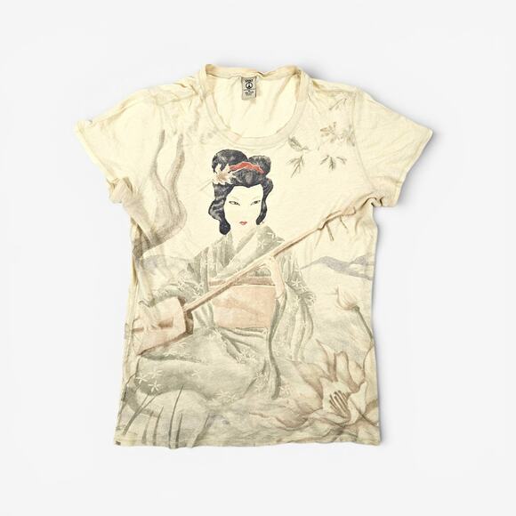 Lucky Brand Tops - Y2k Lucky Brand Top Baby Tee Graphic Cotton - Size XL